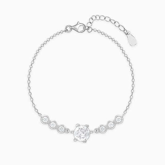 Silver Solitaire Grace Bracelet