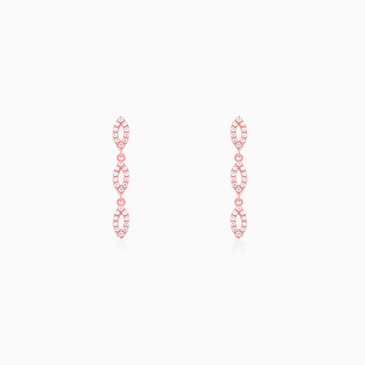 Rose Gold Opulent Oval Earrings