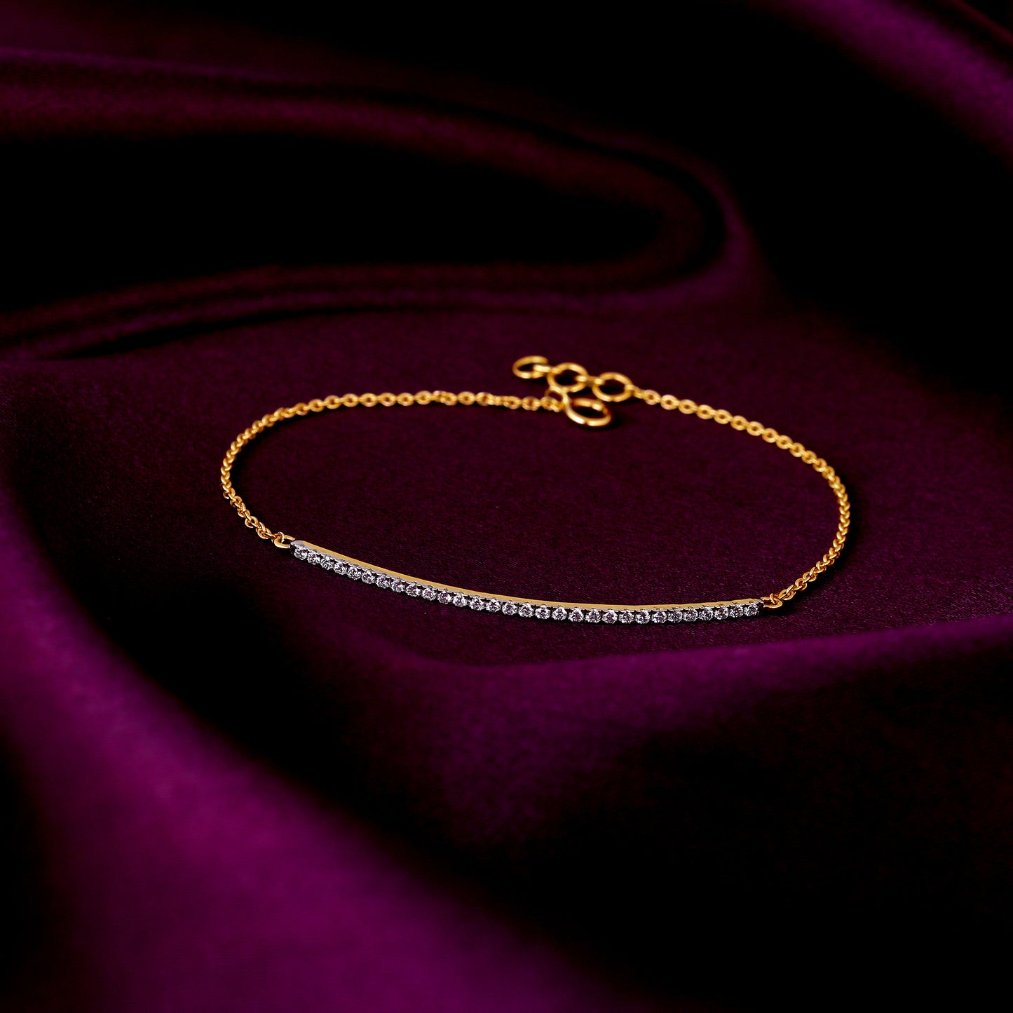 Gold Serene Love Diamond Bracelet