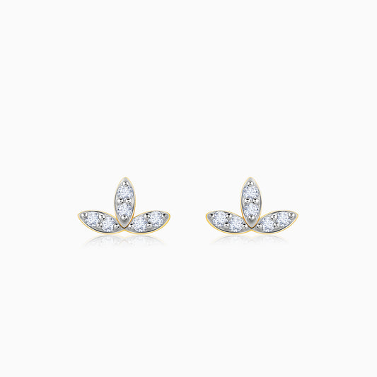 Lab_grown_diamond_Gold_Foli_ Diamond_Earrings