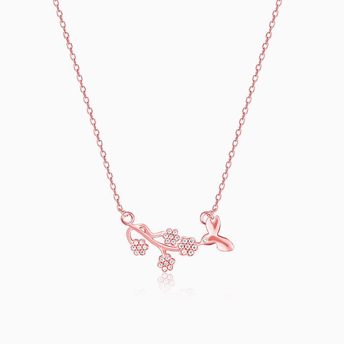 Rose gold vine on sale necklace