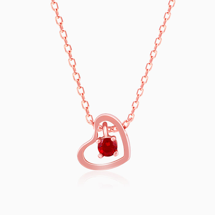 Rose heart store necklace