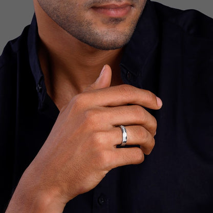 Silver Simple Serenity Men's Ring