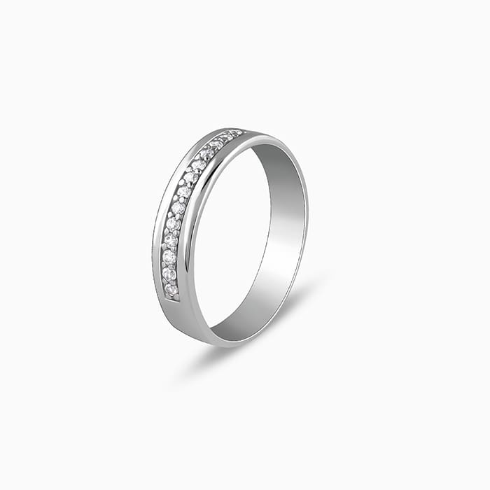 Silver Simple Serenity Men's Ring