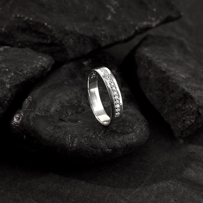 Silver Simple Serenity Men's Ring