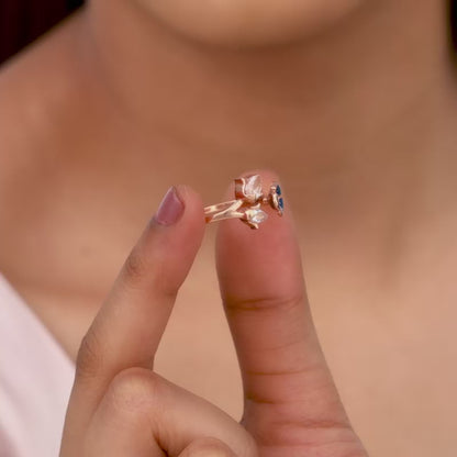 Rose Gold Bell Mallow open rings