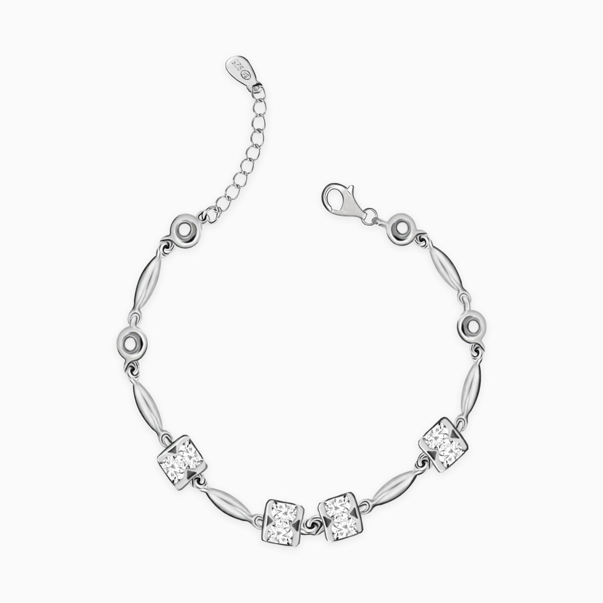 Buy Fashion Simple star silver zircon adjustable bracelet for women & girls  Online at Low Prices in India 