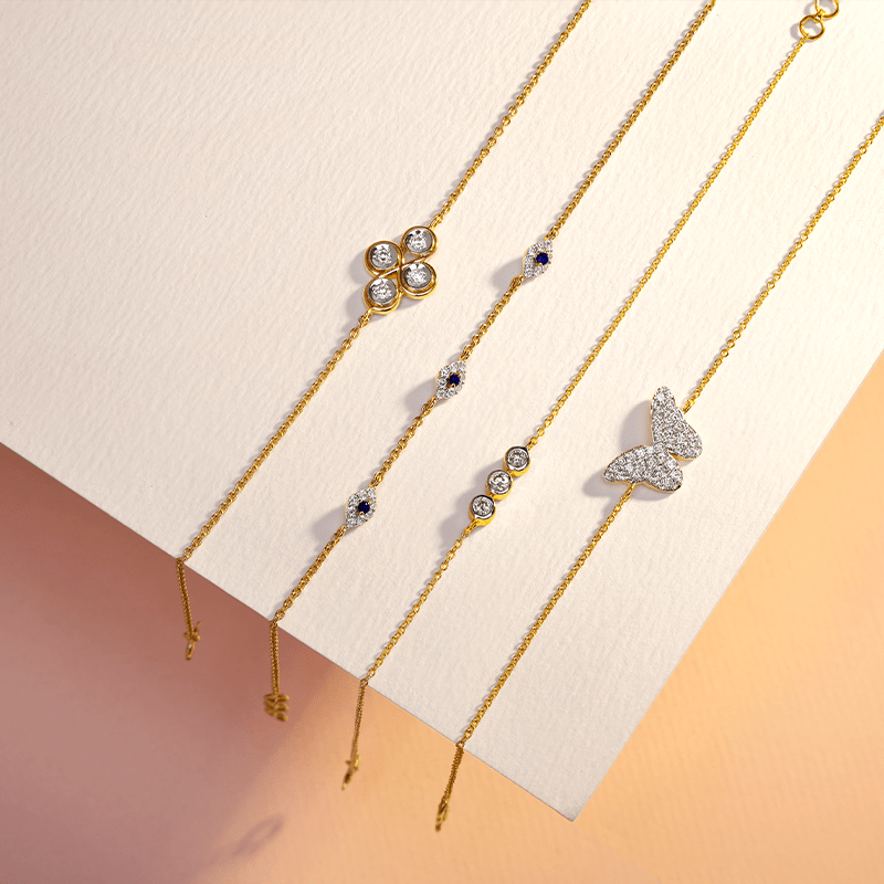 Shine This Fall With Luxe Gold & Lab Diamond Bracelets