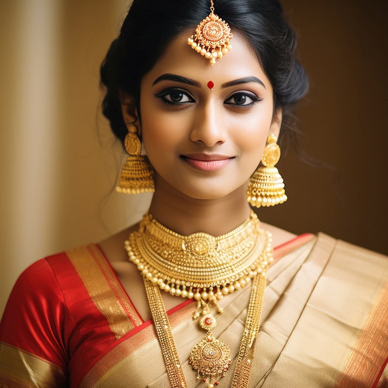 Embrace the Golden Elegance of South Indian Bridal Jewellery!