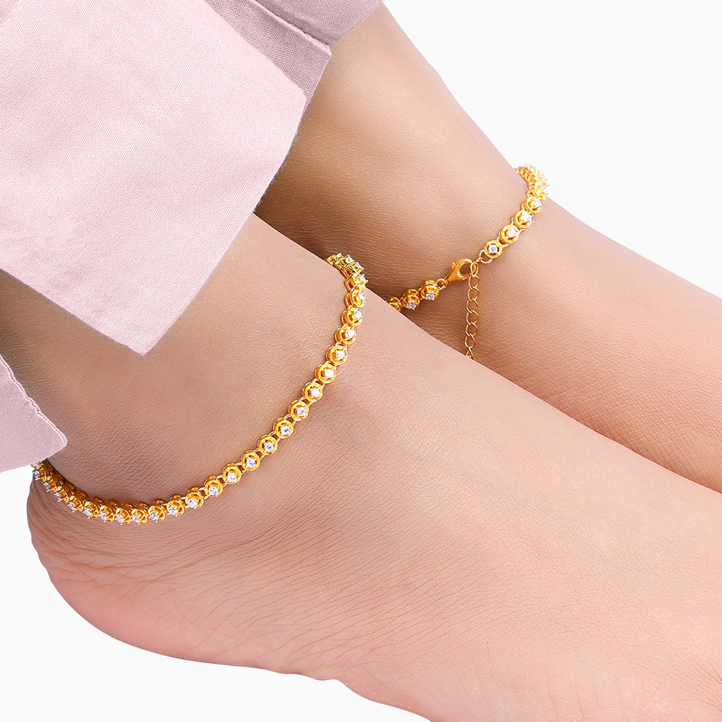 Golden Stellar Orbs Anklet