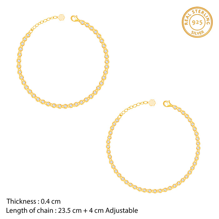 Golden Stellar Orbs Anklet