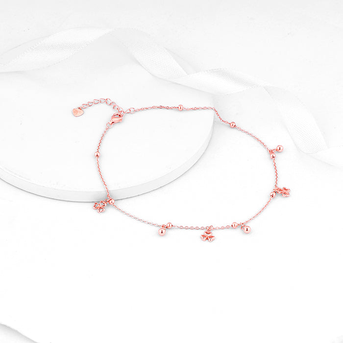 Rose Gold Chiming Clubs Anklet