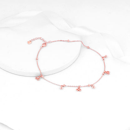 Rose Gold Chiming Clubs Anklet