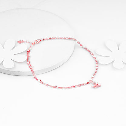 Rose Gold Butterfly Flutter Anklet