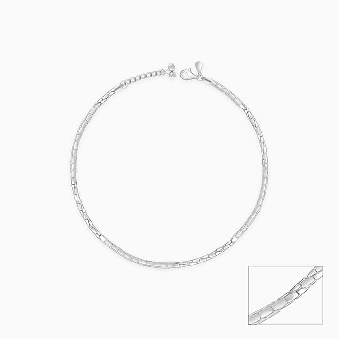 Silver Sparkling Light Anklet