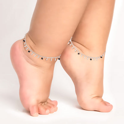 Silver Sweet Sparkle Kids Anklet (3-5 yrs)