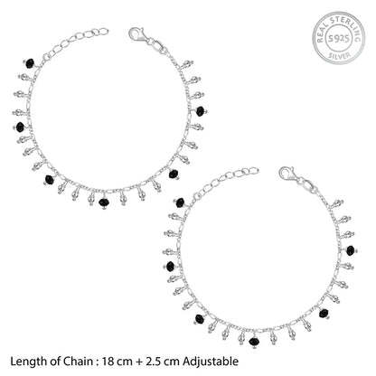 Silver Sweet Sparkle Kids Anklet (3-5 yrs)