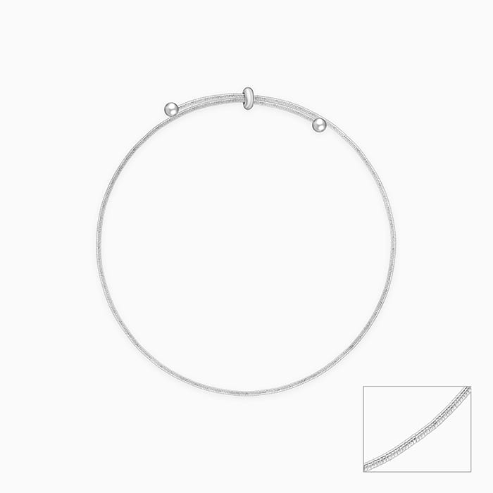 Silver Classic Slider Anklet