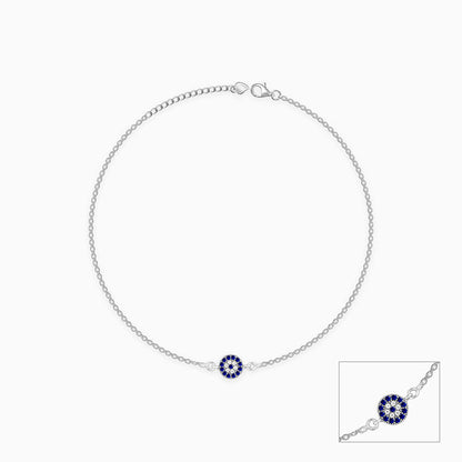 Silver Protective Eye Anklet