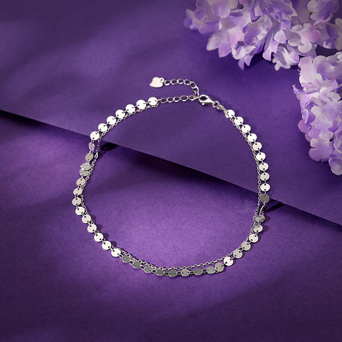 Silver Dose of Shine Anklet