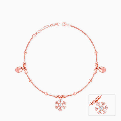 Rose Gold Winter Wonderland Anklet