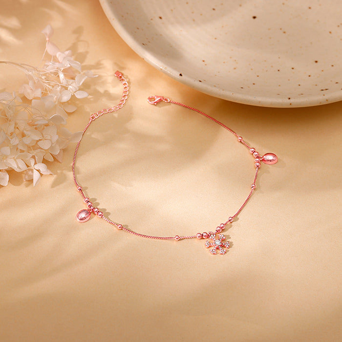 Rose Gold Winter Wonderland Anklet