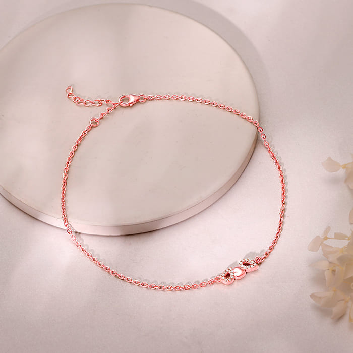 Rose Gold Soft Glimmer Anklet