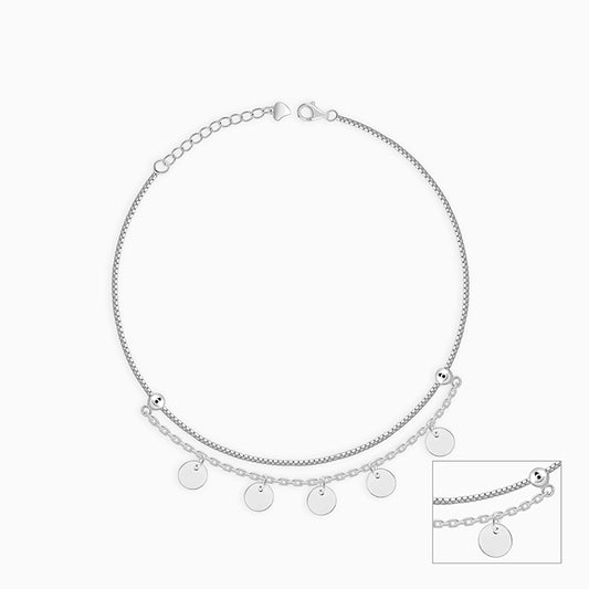 Silver Dreamy Charms Anklet