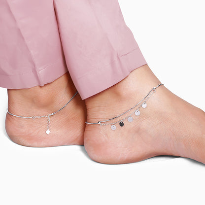 Silver Dreamy Charms Anklet