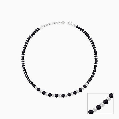 Silver Celestial Beads Anklet