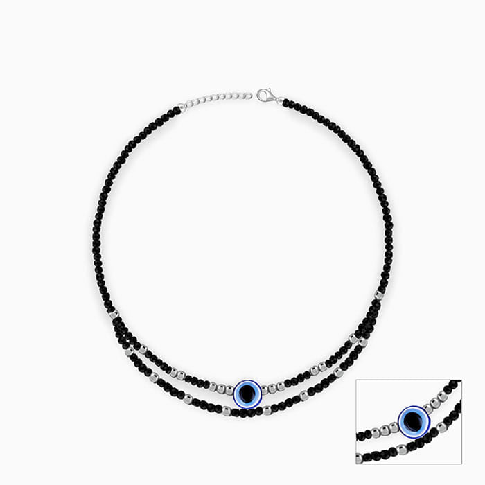 Silver Evil Eye Gleam Anklet