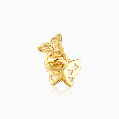 Golden Graceful Butterfly Brooch