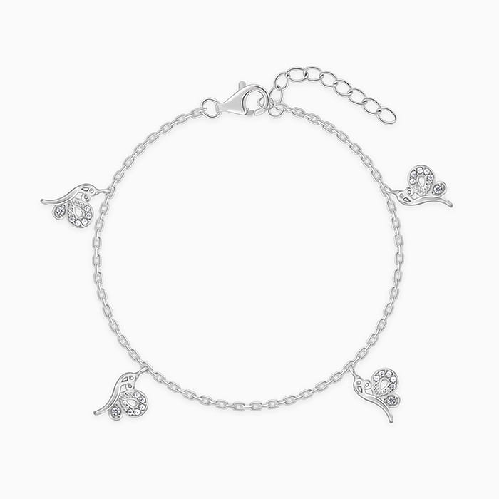 Silver Love Like A Butterfly Bracelet