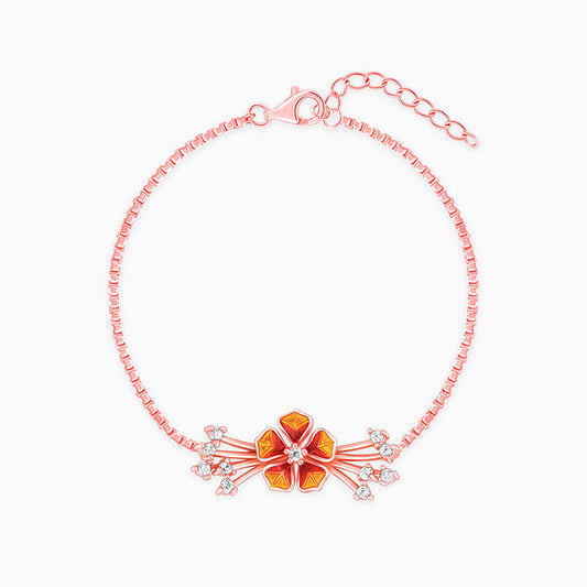 Rose Gold Bell Mallow Orange Crest Bracelet