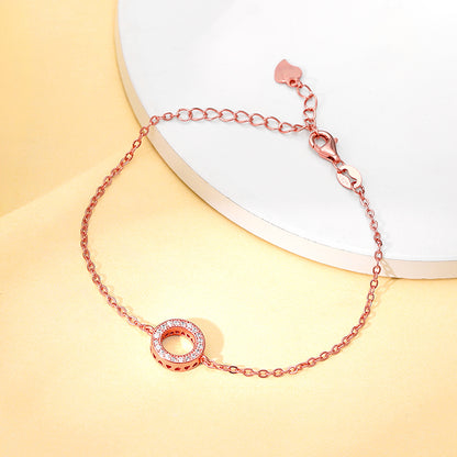 Rose Gold Whisper Of Circle Bracelet