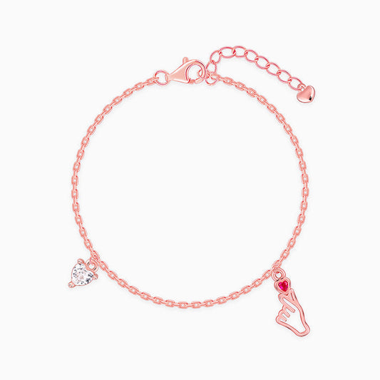 Rose Gold Cute Love Bracelet