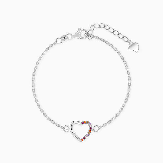 Silver Her Heart Bracelet