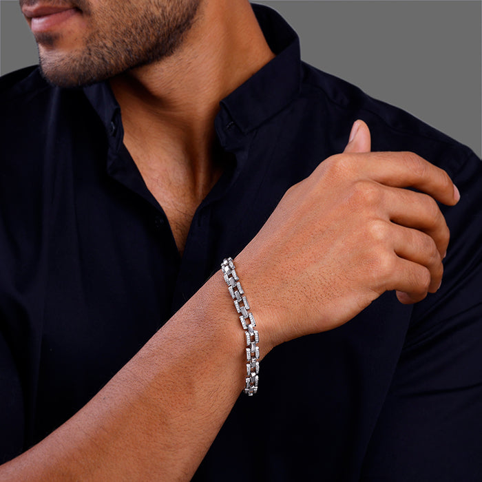 Silver Quiet Ambition Bracelet For Him