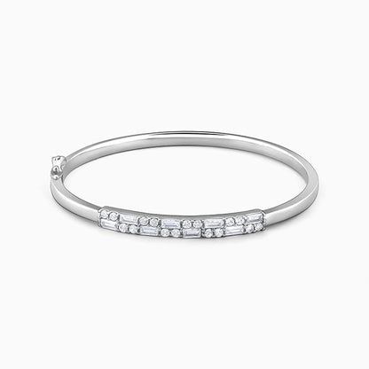 Silver Zircon Baguette Bracelet