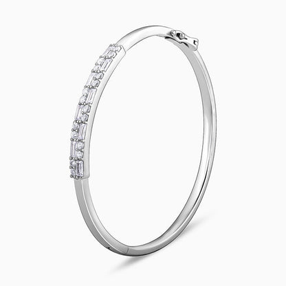 Silver Zircon Baguette Bracelet