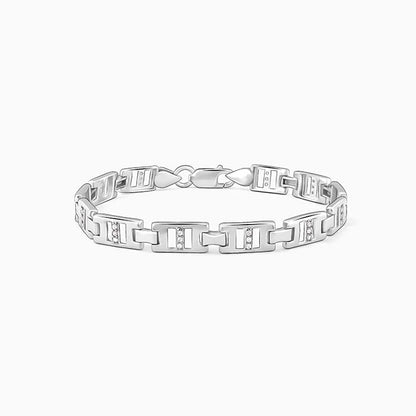 Silver Classic Bold Bracelet For Him