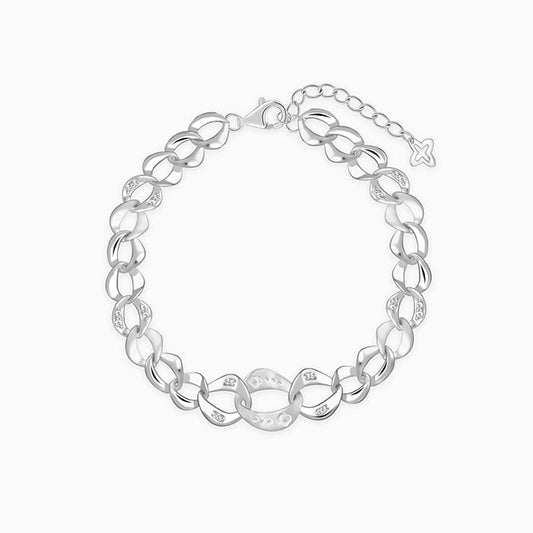 Silver Intertwined Chain Bracelet