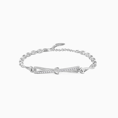 Silver Crystal Beam Bracelet