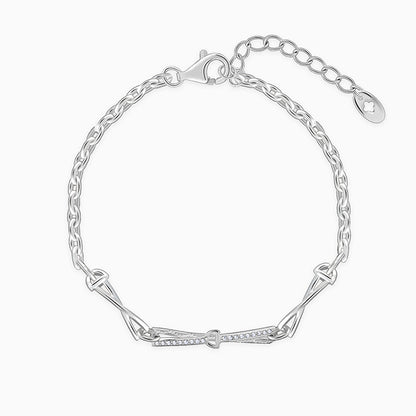 Silver Crystal Beam Bracelet