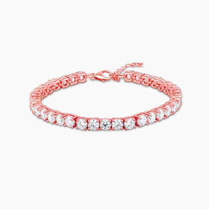 Rose Gold Classic Zircon Studded Bracelet