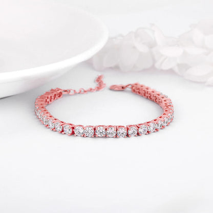 Rose Gold Classic Zircon Studded Bracelet