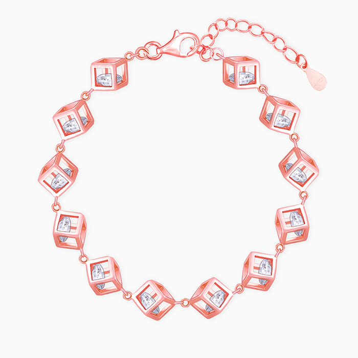 Rose Gold Cubic Crystal Bracelet