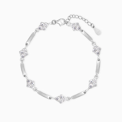 Silver Zircons Rhombus Bracelet