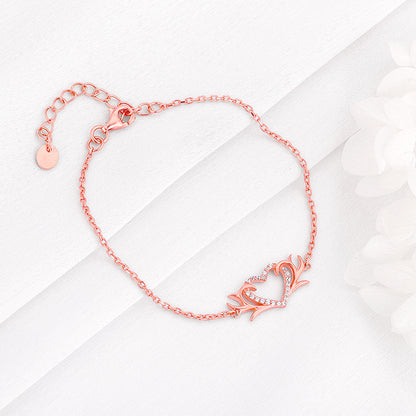 Rose Gold Intertwined In Love Bracelet