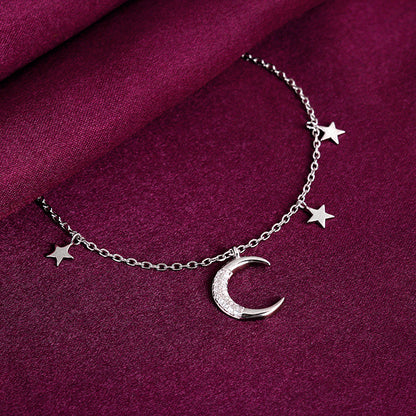 Silver Moon & Stars Bracelet